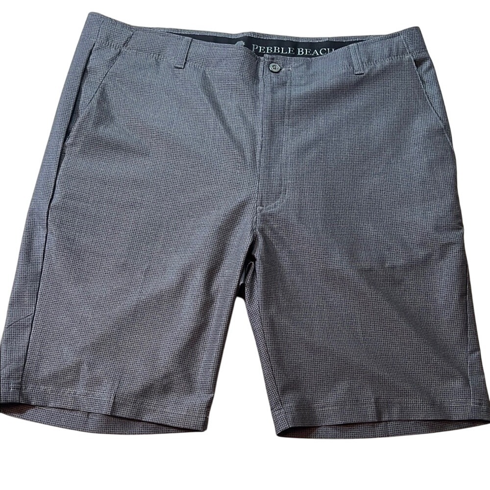 Pebble Beach Golf Shorts Performance Flat Front Gray Size 38